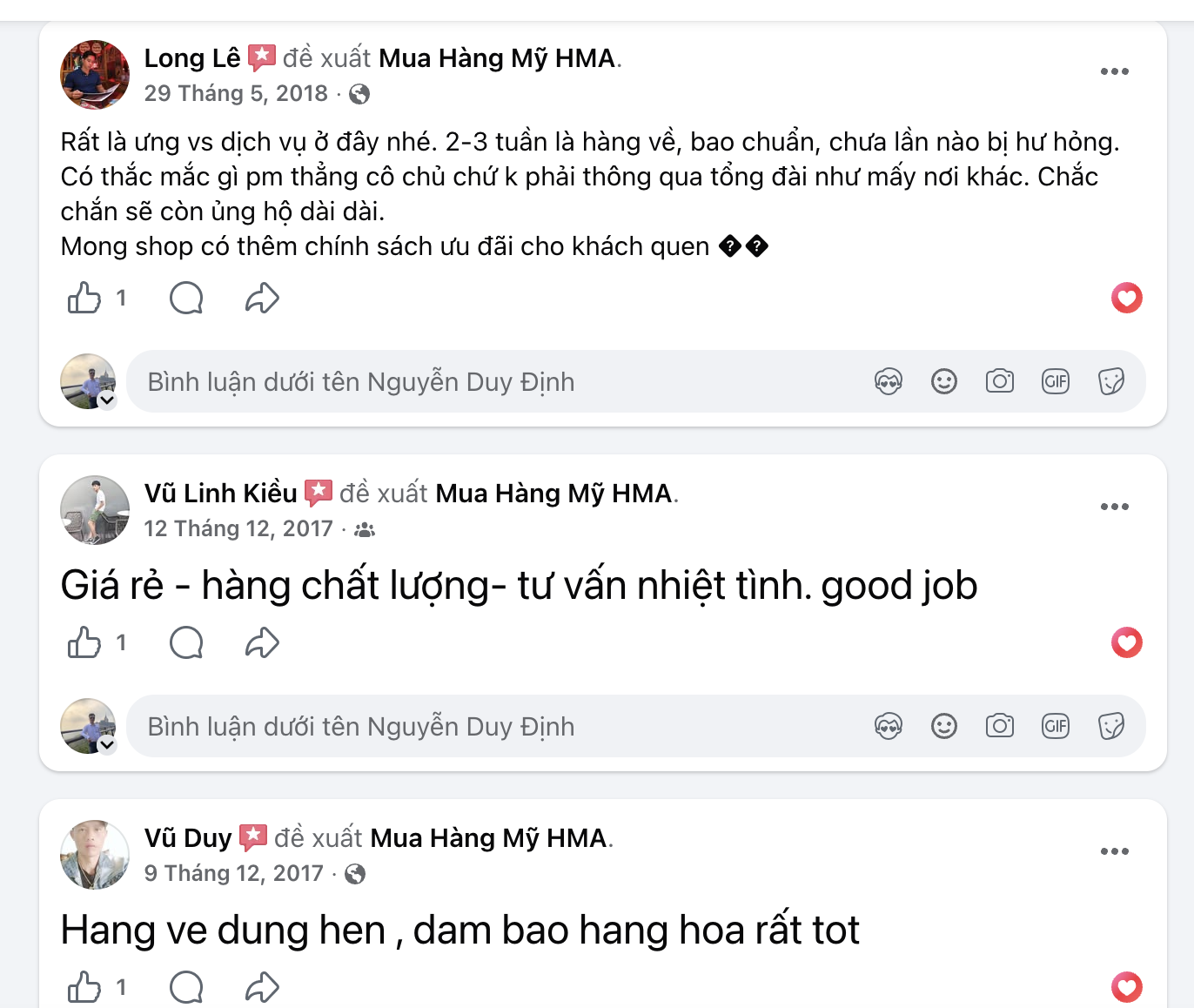 Đánh giá khách hàng về thời gian giao hàng và chất lượng dịch vụ HMA